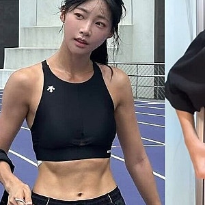 '카리나가 아니라고??' 솔로지옥 닮은꼴 김민지 24시간 만에 복근 되살린 루틴은?
