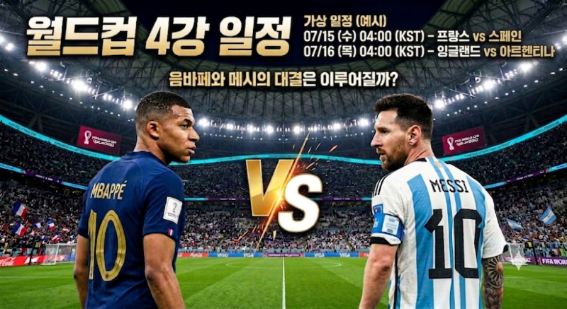 2026 월드컵 4강 일정 한국시간｜대진표 경기시간 결승전 날짜 총정리