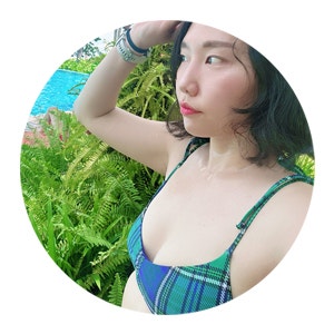 리뷰 ⋮ 루프루프 셔링 리버시블 비키니 탑 & 하이 리버시블 바텀 프레피 체크 그린 수영복 ....