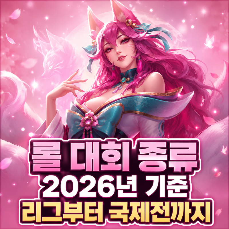 롤 대회 종류 총정리 2026년 기준 리그부터 국제전까지