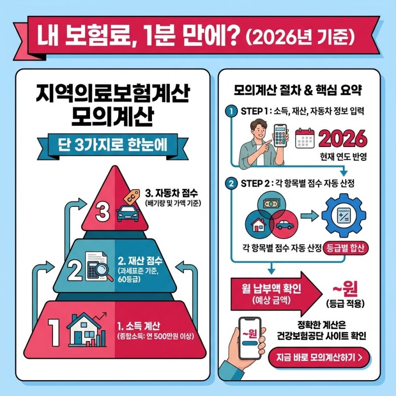 지역의료보험계산 모의계산, 알고 보니 진짜 세금 폭탄 피하는 기준 따로 있었다