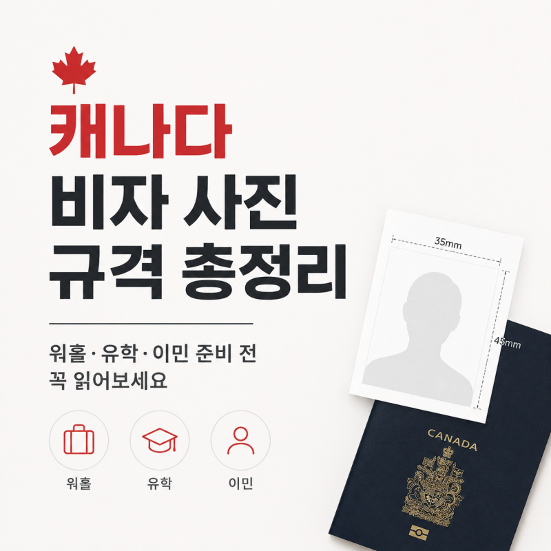 캐나다 비자 사진 규격 총정리 | 워홀·유학·이민 준비 전 꼭 읽어보세요