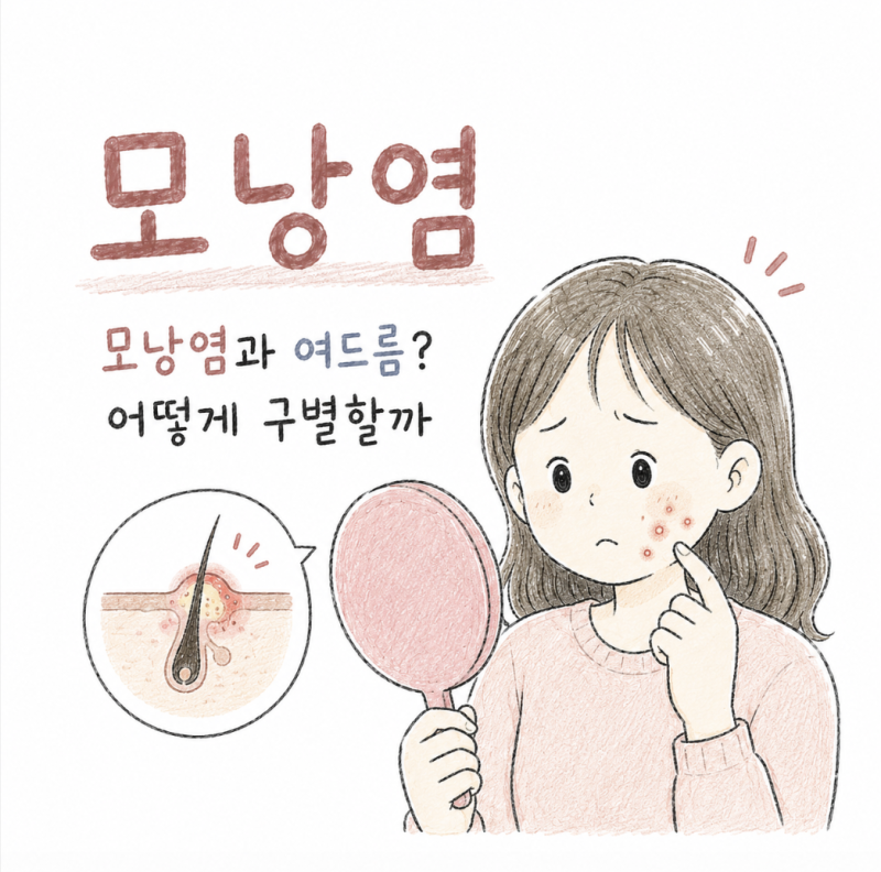 여드름인 줄 알았는데 모낭염? 헷갈리는 증상부터 셀프 케어, 예방법까지