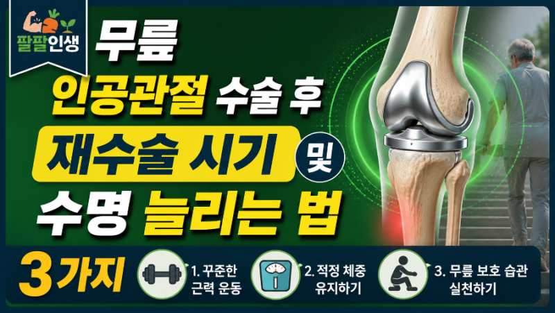 무릎 인공관절 수술 후 재수술 시기 및 수명 늘리는 법 3가지
