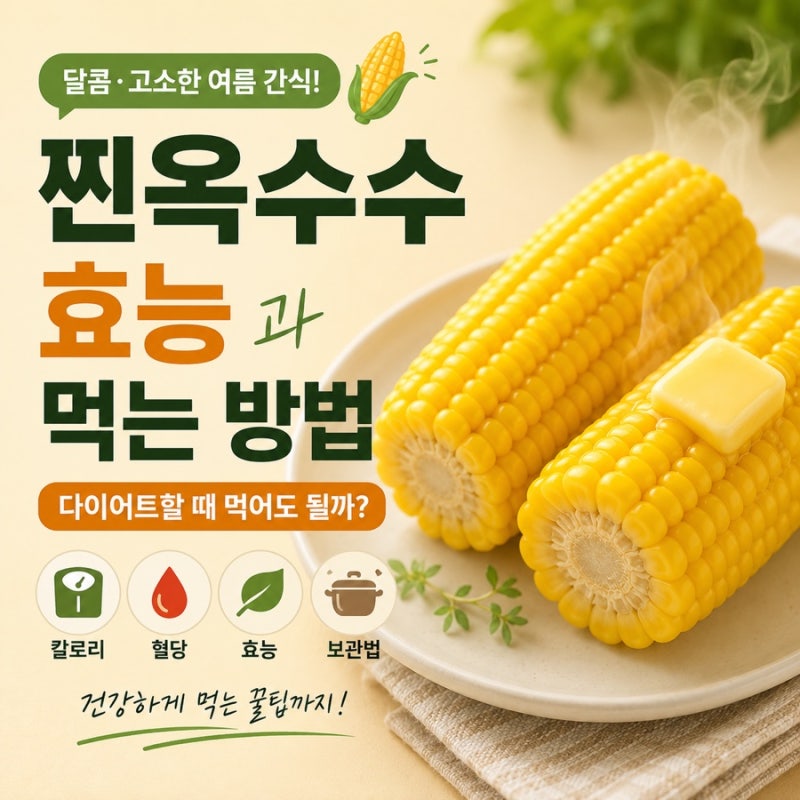 찐옥수수 효능, 다이어트할 때 먹어도 될까? 의외의 이유