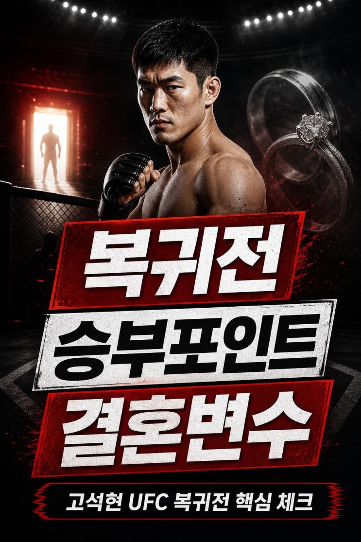 <b>고석현 UFC</b> 복귀전 전에 꼭 볼 핵심 체크: 일정·상대·결혼... 