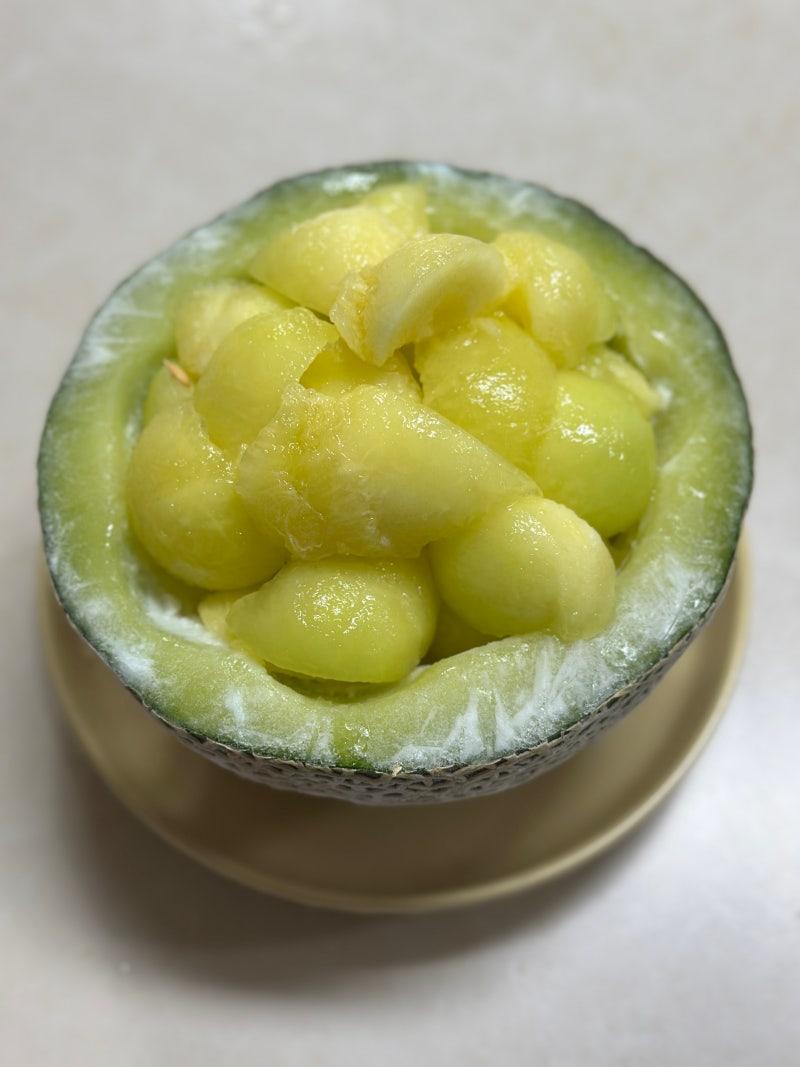 우유얼음 메론빙수 만들기