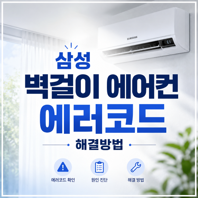 삼성 벽걸이 에어컨 에러코드 CF C4 F4 T3 P3 C01 P8 해결방법 총정리