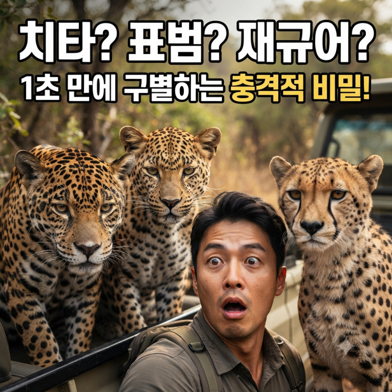치타 표범 재규어 한눈에 구별하는 가장 쉬운 방법