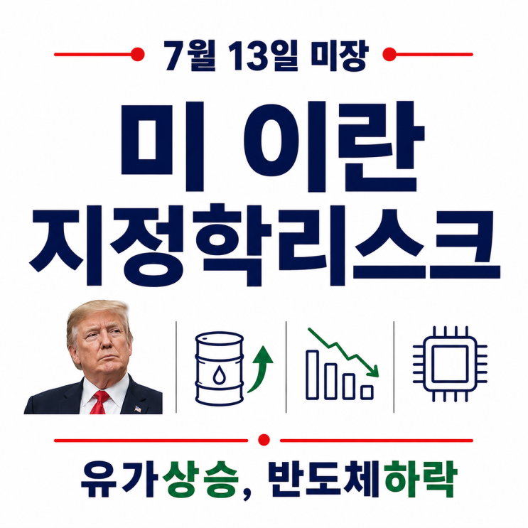 [7월 13일 미장기록] 미 이란 중동 긴장 고조 및 <b>국제유가 급등</b>