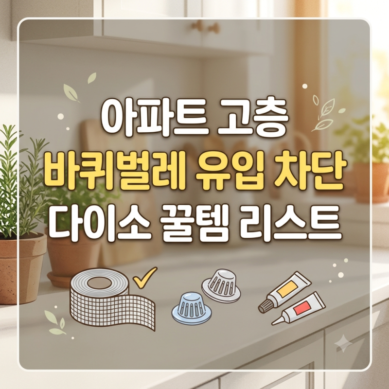아파트 고층까지 올라오는 여름철 바퀴벌레 유입 경로와 다이소 차단 꿀템 후기