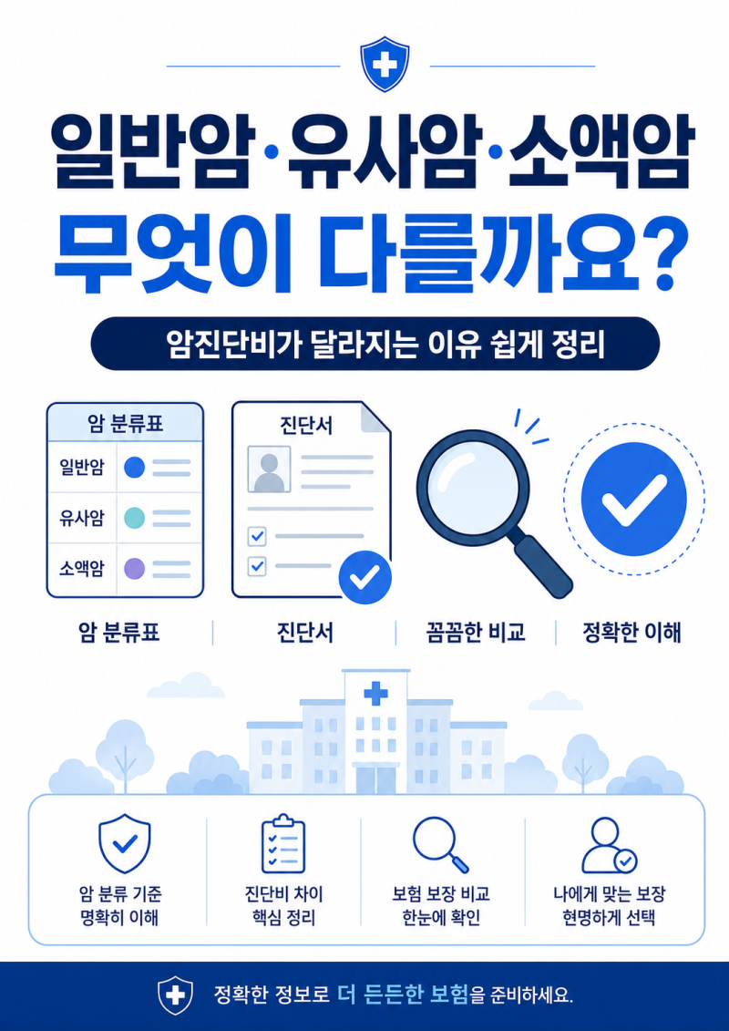 일반암·유사암·소액암 차이, 암진단비가 달라지는 이유
