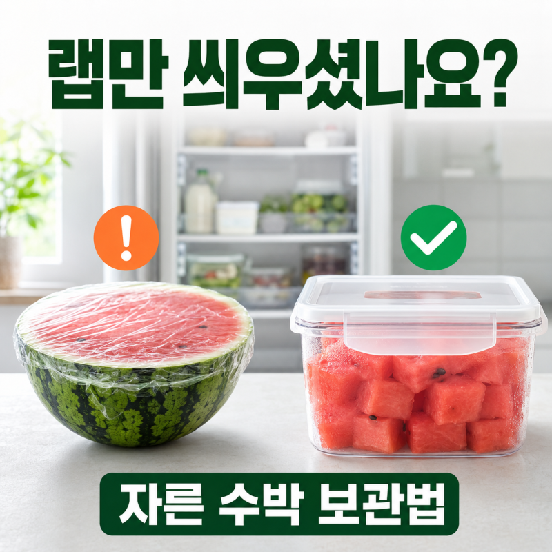 수박 보관법, 자른 뒤 랩만 씌우면 안 되는 이유