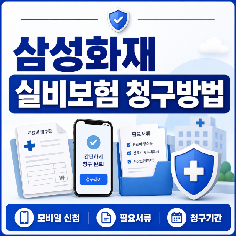 삼성화재 실비보험 청구방법 모바일 신청 필요서류 청구기간