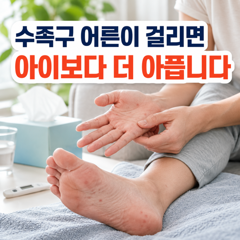 수족구, 어른이 걸리면 아이보다 더 아픕니다 — 이 신호 나타나면 확인