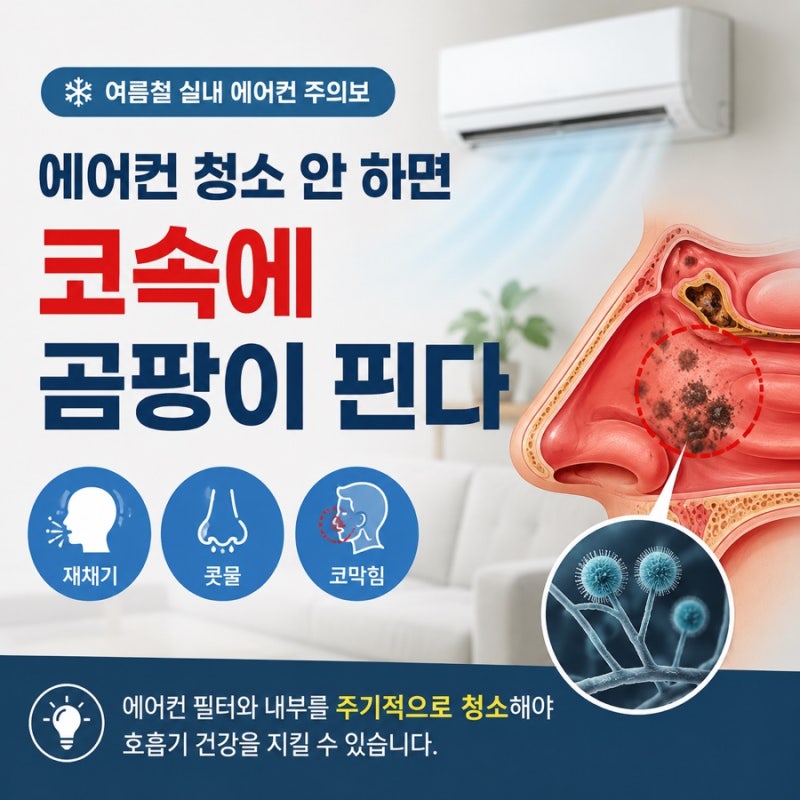 에어컨 청소 안 했다가 코속에 곰팡이? 진균성 부비동염 환자 2배 폭증