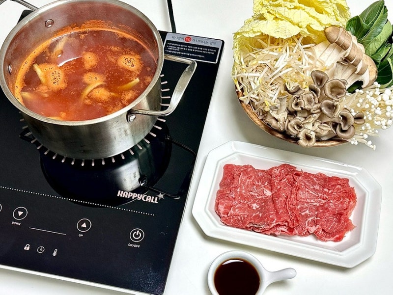 얼큰 샤브샤브 만들기, 등촌 샤브샤브 레시피 버섯 샤브샤브