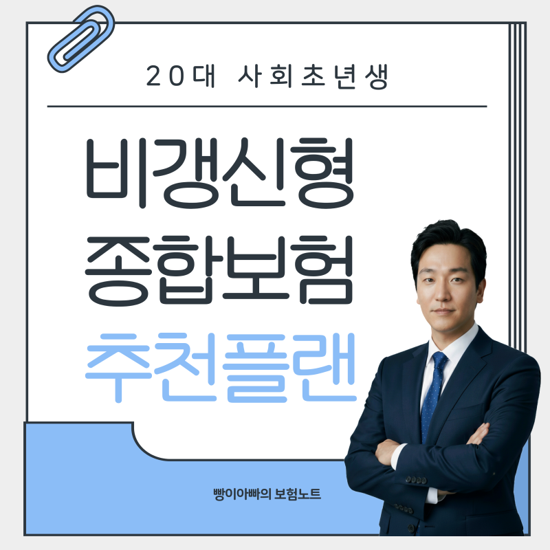 20대 사회초년생 종합보험 비갱신형 추천플랜