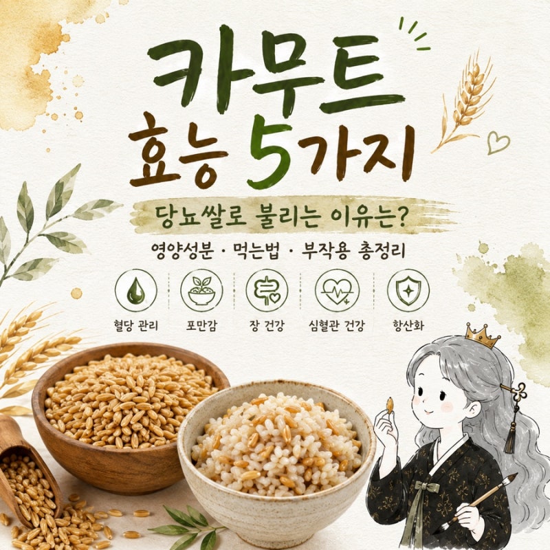 카무트 효능 5가지, 당뇨쌀로 불리는 이유와 먹는법·부작용 총정리