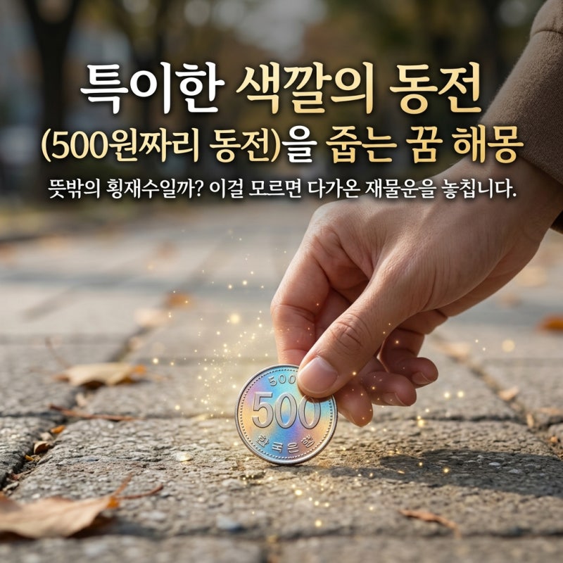 특이한 색 동전 줍는 꿈 해몽, 뜻밖의 횡재수일까? 이것 모르면 찾아온 재물복 놓칩니다