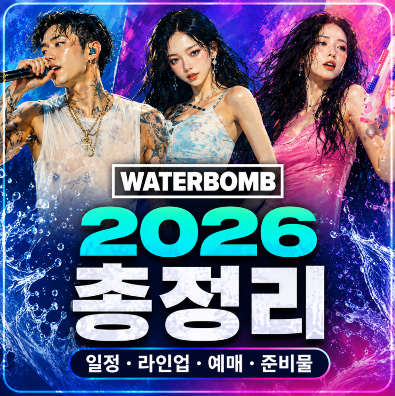 워터밤 2026 라인업 공개! 날짜별 출연진·예매·티켓 가격 총정리