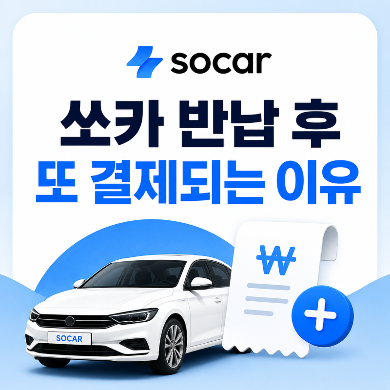 쏘카 이용요금 계산, 대여료만 보면 안 됩니다…반납 후 붙는 비용