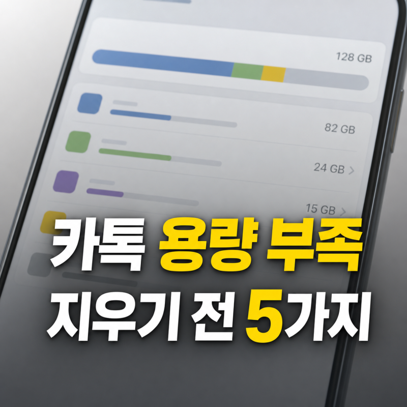 카카오톡 용량 부족, 지우기 전에 확인할 5가지