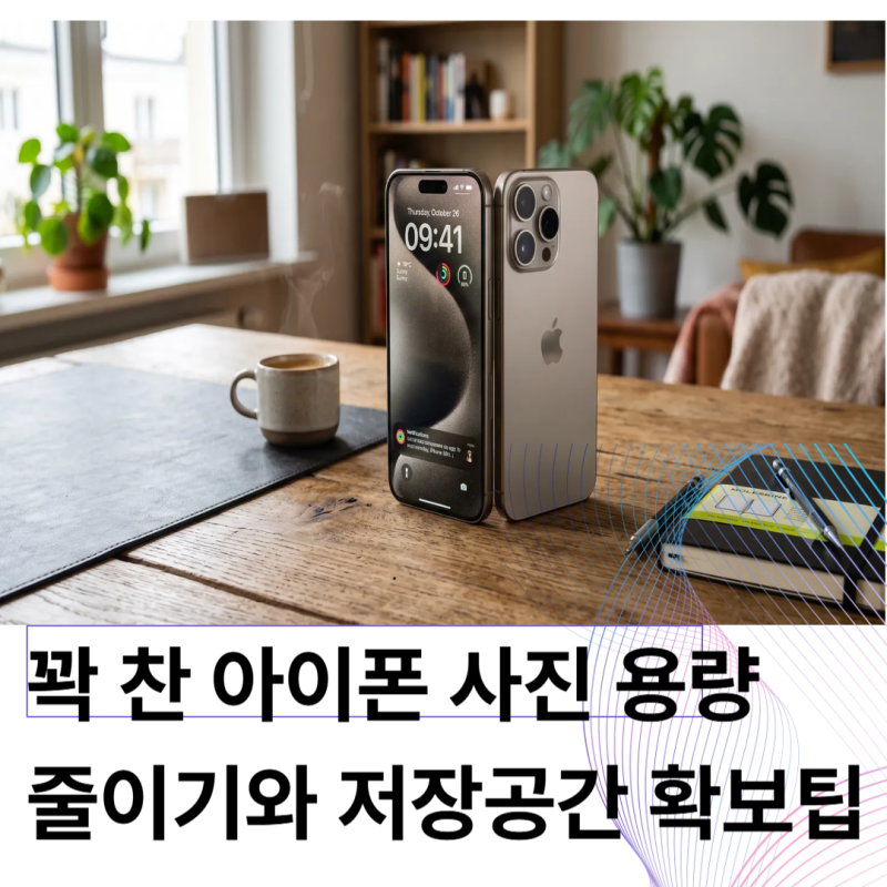 꽉 찬 아이폰 사진 용량 확! 줄이기(저장 공간 확보하는 세팅법까지)