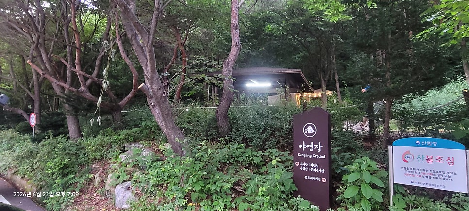 용현자연휴양림 야영장 사진 2