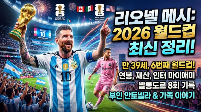 리오넬 메시 프로필 총정리｜2026 월드컵·나이·연봉·부인·가족까지