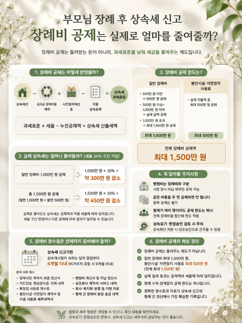 부모님 장례 후 상속세 신고, 장례비 공제는 실제로 얼마를 줄여줄까?