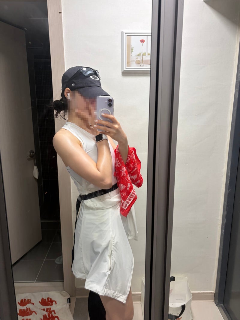 러닝 아이템 추천ㅣ 유니클로 러닝 선글라스 하프림, 씨투스포츠(C2) 니삭스, 헤어밴드, 손수....