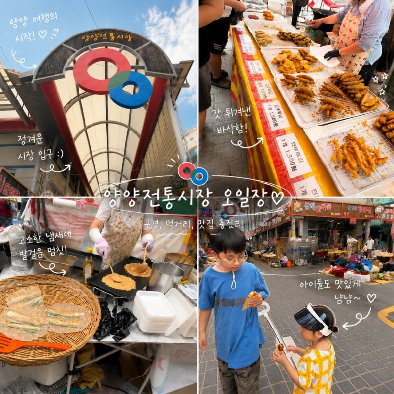 양양전통시장 오일장 구경 먹거리 맛집 주차 장날 총정리(송이닭강정 추천)