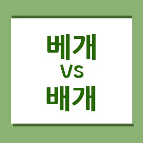 베개 배개 베게 배게, 헷갈리는 맞춤법 확실하게 구분하는 법
