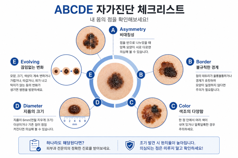 피부 일반 점인 줄 알았는데 악성 흑색종? 차이점이 뭘까