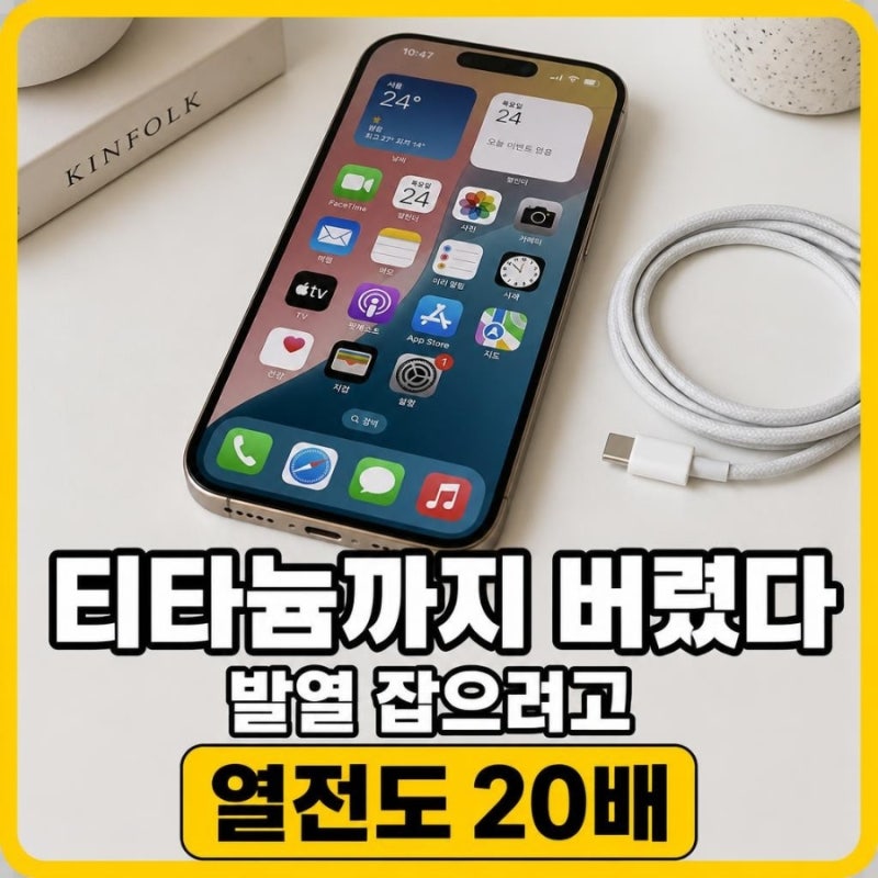 아이폰 17프로 발열 심함, 발열 잡으려고 티타늄까지 버린 폰이다