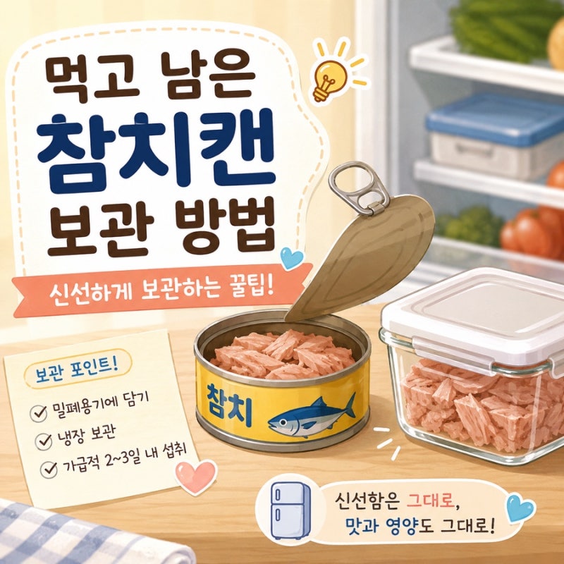 개봉한 참치캔 그대로 넣으면 안돼요!보관 방법 확인