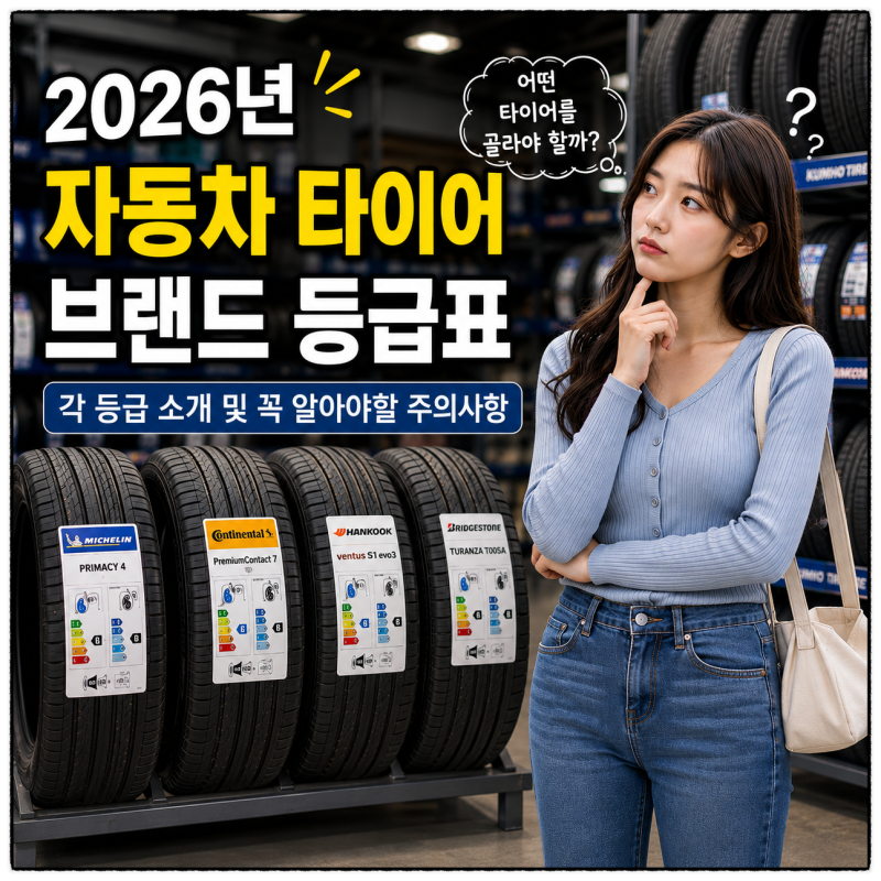 2026년 자동차 타이어 브랜드 등급표 특징 주의사항