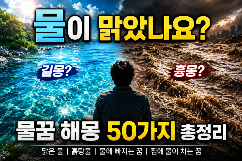 물꿈 해몽 총정리｜맑은 물·흙탕물·물에 빠지는 꿈 50가지