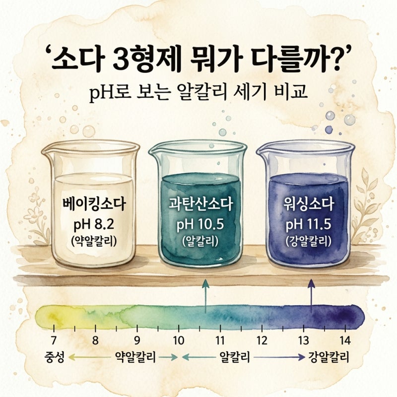 워싱소다 베이킹소다 과탄산소다 차이점 한눈에 용도 구분법 총정리