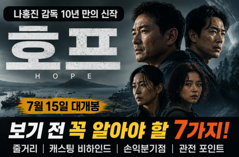 나홍진 감독 '호프' 보기 전 꼭 알아야 할 7가지! 캐스팅·비하인드·손익분기점 총정리