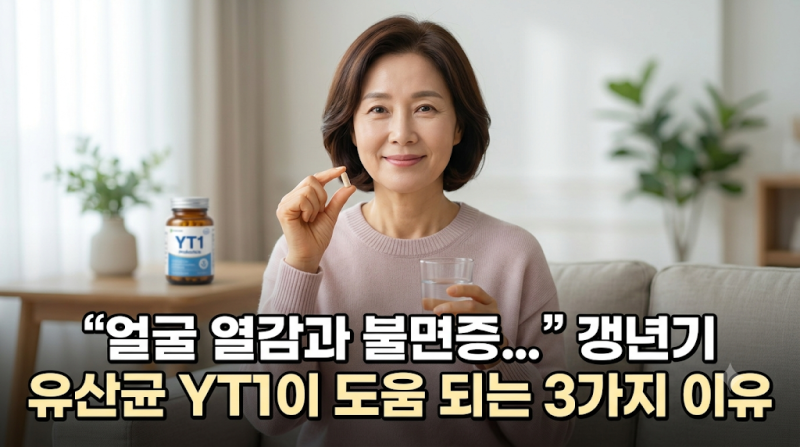갱년기 유산균 yt1 추천 복용시간부터 효과까지 한눈에 정리