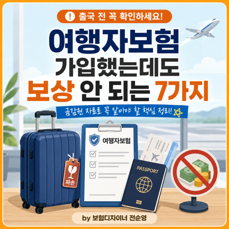 여행자보험 가입했는데도 보상 안 되는 7가지, 출국 전 꼭 확인하세요