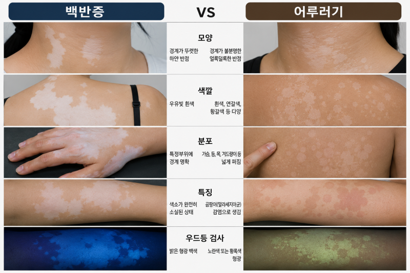백반증과 어루러기, 어떻게 다를까요?
