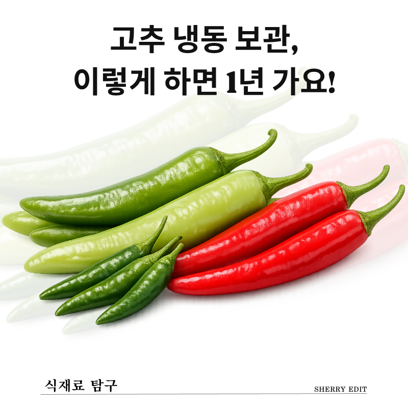 고추 냉동 보관, 이렇게 하면 1년 가요! 종류별 차이부터 보관법까지