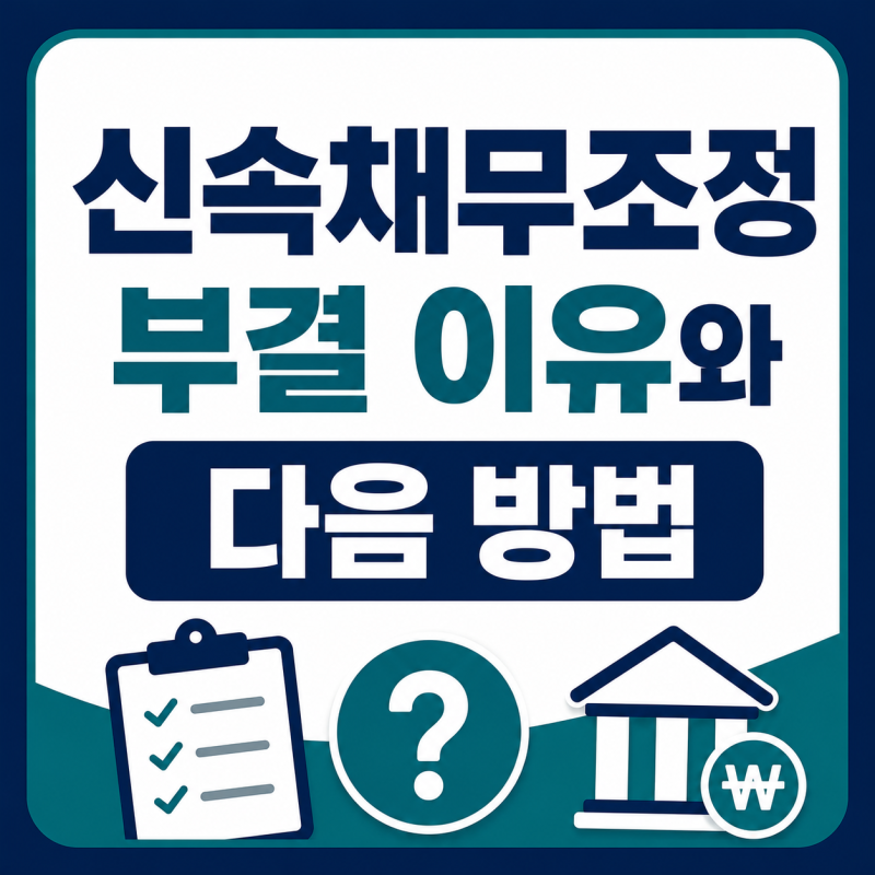 신속채무조정 부결 이유 6가지 부결됐다면 다음 방법은