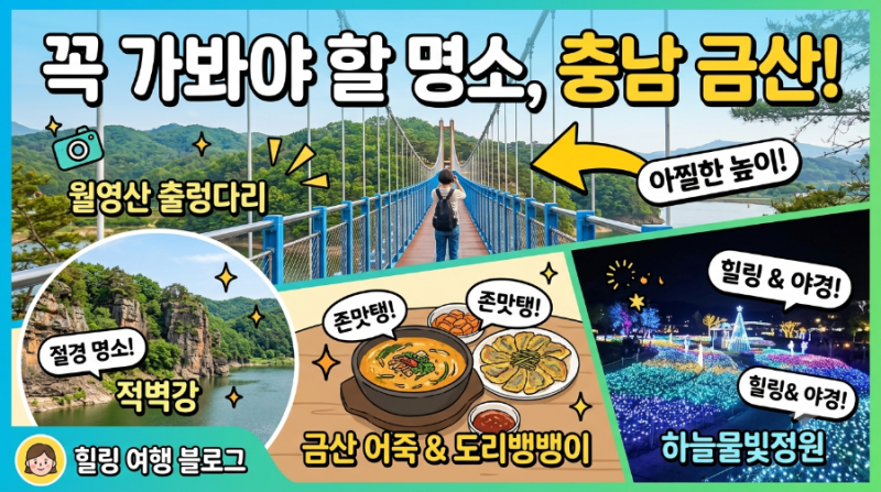 [금산 여행] 짜릿한 액티비티부터 힐링 감성까지! 충남 금산 가볼 만한 곳 BEST 3 & 별미 추천