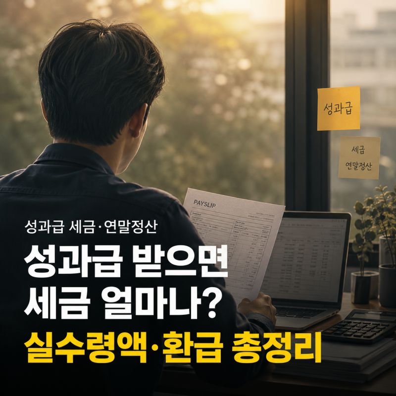 성과급 받으면 세금은 얼마나 나올까? 실수령액과 연말정산 환급 총정리
