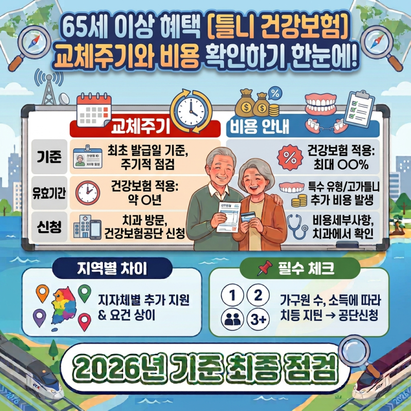 65세 이상 혜택 틀니 건강보험 교체주기와 비용 확인하기