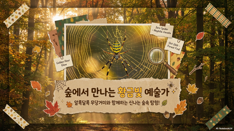 무당거미 관찰 이야기 | 숲에서 만나는 가장 화려한 거미의 비밀